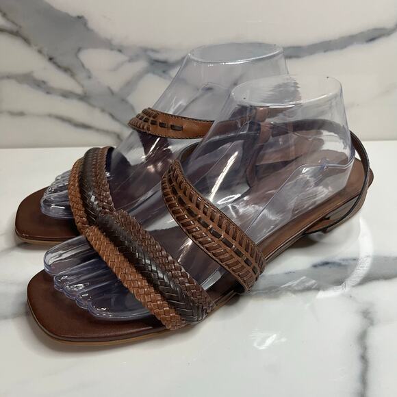 Brighton Women's Brown Braided Leather Nevada Sandals Sz 9.5 Strappy Classic - Picture 3 of 5